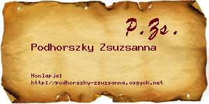 Podhorszky Zsuzsanna névjegykártya