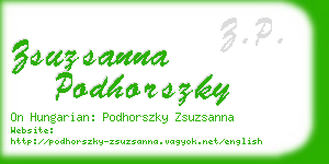 zsuzsanna podhorszky business card